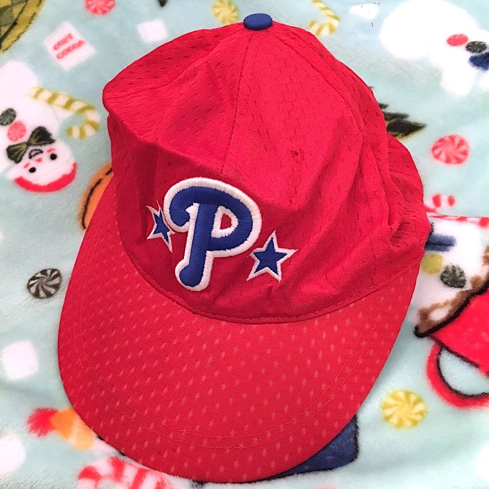 VINTAGE RED PHILLIES BASEBALL SNAPBACK HAT W STARS